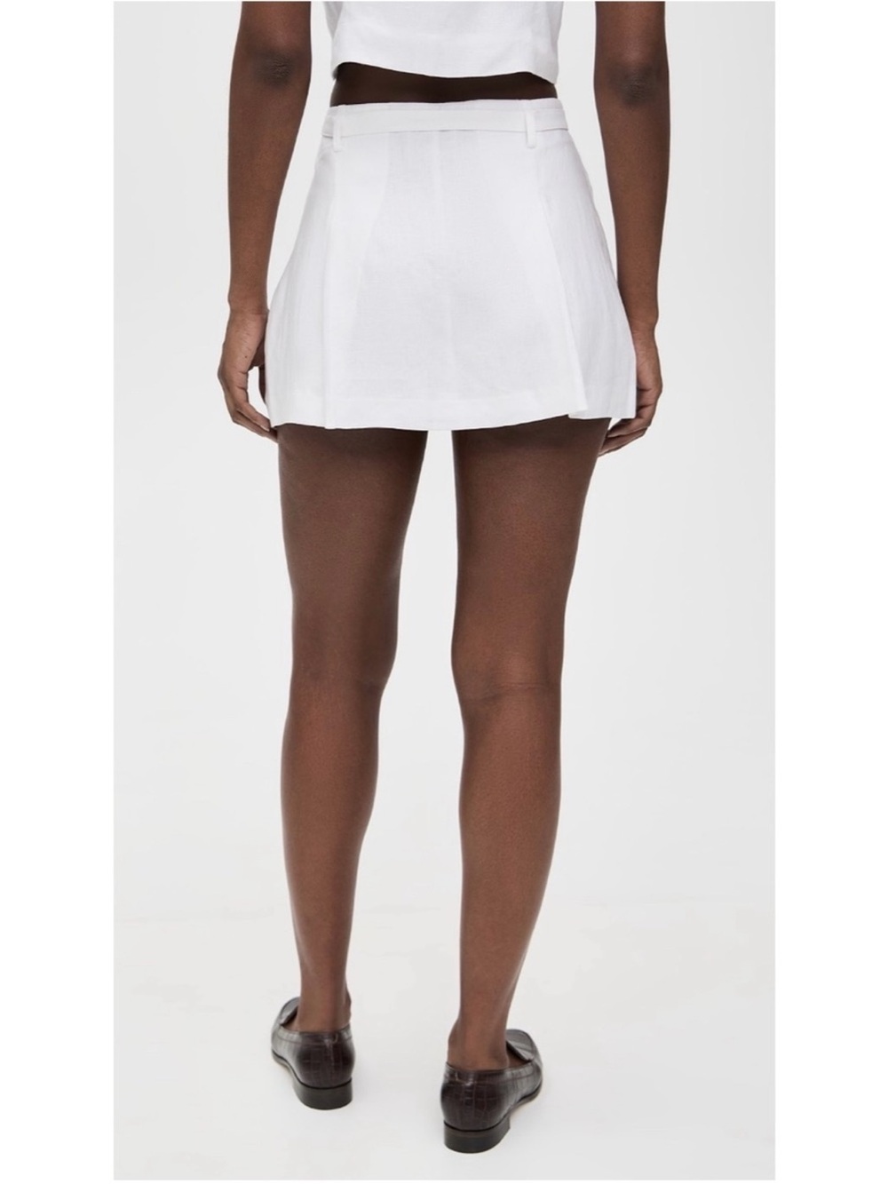 NWT Reformation Rory Mini Linen Skirt White 2 - Picture 9 of 11